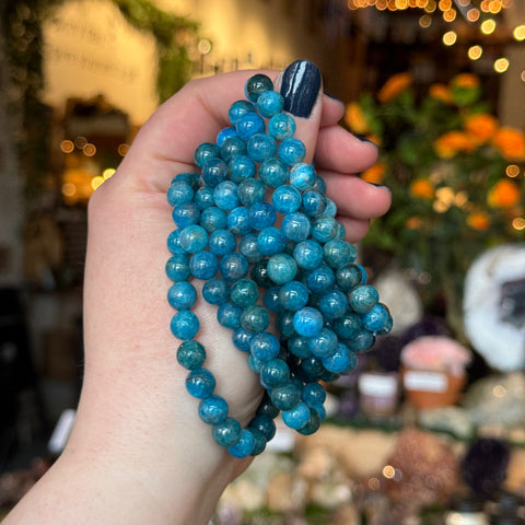 Ravenstone Crystals Blue Apatite Stretch Bracelet