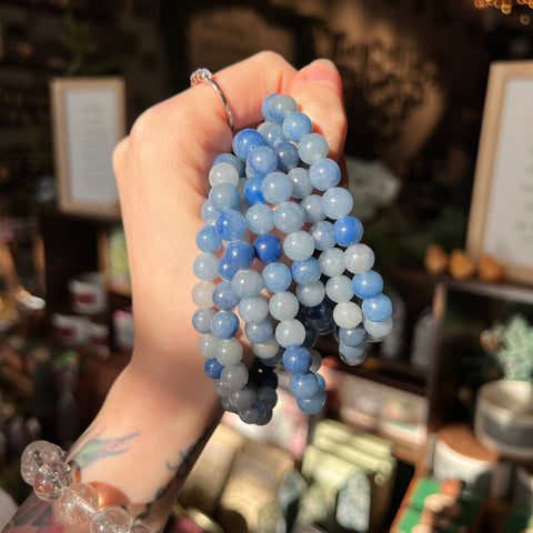 Ravenstone Crystals Blue Aventurine Stretch Bracelet