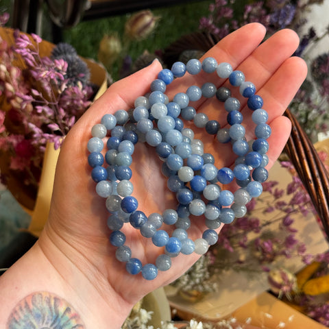 Ravenstone Crystals Blue Aventurine Stretch Bracelet