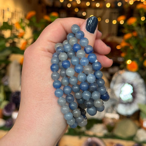 Ravenstone Crystals Blue Aventurine Stretch Bracelet