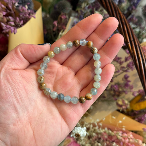 Ravenstone Crystals Blue Onyx Stretch Bracelet