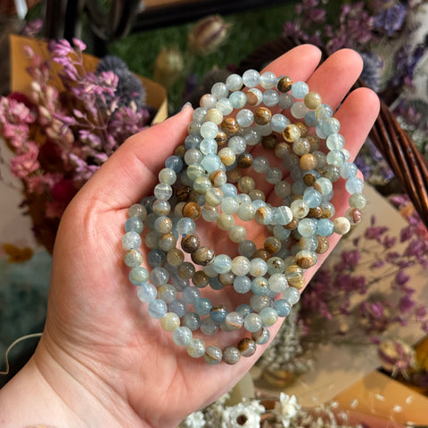 Ravenstone Crystals Blue Onyx Stretch Bracelet