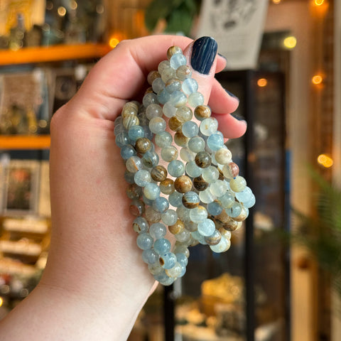 Ravenstone Crystals Blue Onyx Stretch Bracelet