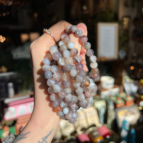 Ravenstone Crystals Botswana Agate Stretch Bracelet