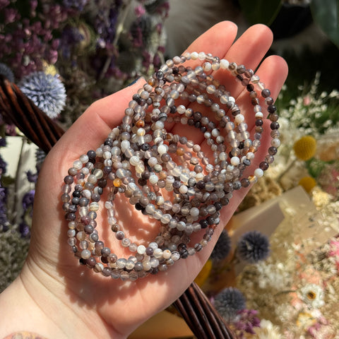 Ravenstone Crystals Botswana Agate Stretch Bracelet | 4mm