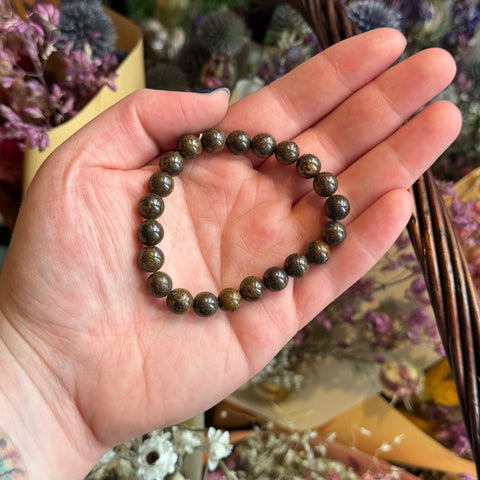 Ravenstone Crystals Bronzite Stretch Bracelet