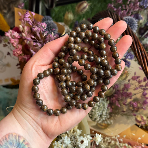 Ravenstone Crystals Bronzite Stretch Bracelet