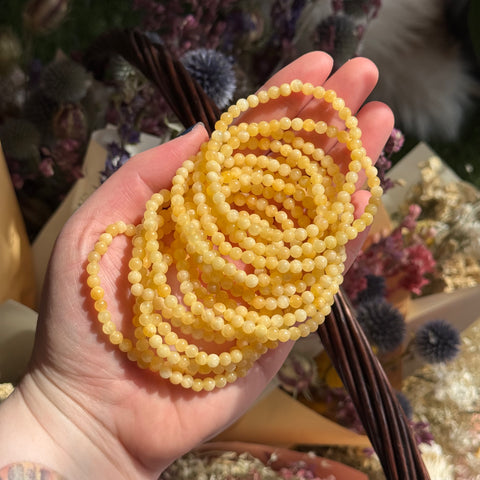 Ravenstone Crystals Calcite Stretch Bracelet | 4mm