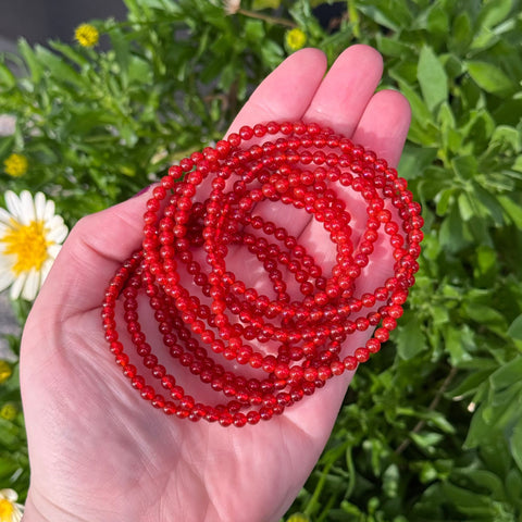 Ravenstone Crystals Carnelian Stretch Bracelet | 4mm