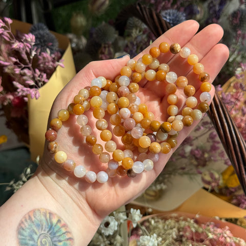 Ravenstone Crystals Chalcedony Stretch Bracelet