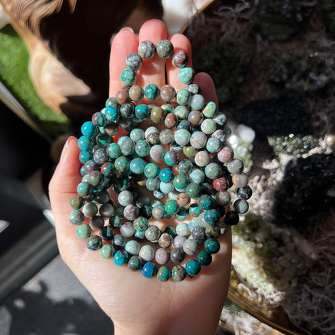 Ravenstone Crystals Chrysocolla Stretch Bracelet