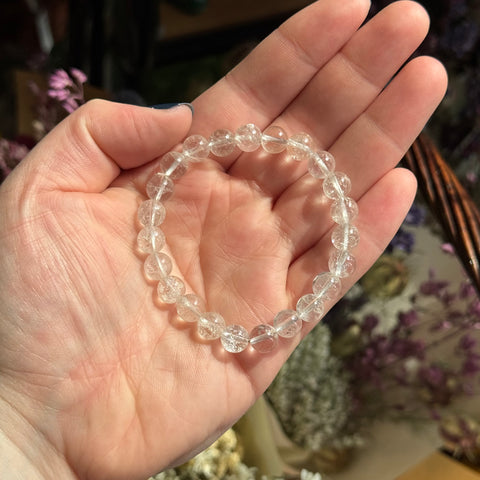 Ravenstone Crystals Clear Quartz Stretch Bracelet