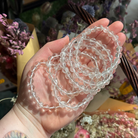 Ravenstone Crystals Clear Quartz Stretch Bracelet