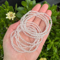 Ravenstone Crystals Clear Quartz Stretch Bracelet | 4mm