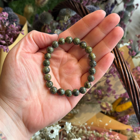Ravenstone Crystals Dragon's Blood Jasper Stretch Bracelet