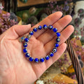 Ravenstone Crystals Evil Eye Stretch Bracelet | Dark Blue
