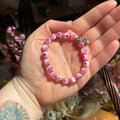 Ravenstone Crystals Evil Eye Stretch Bracelet | Pink