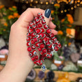 Ravenstone Crystals Evil Eye Stretch Bracelet | Red