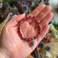 Ravenstone Crystals Evil Eye Stretch Bracelet | Red
