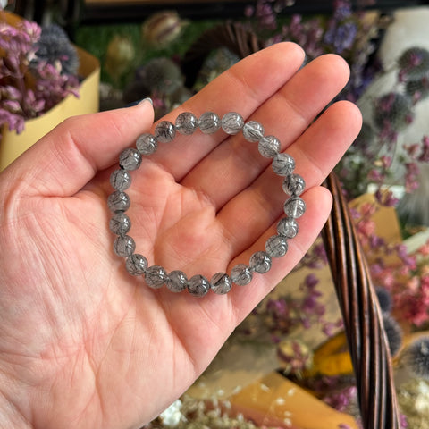 Ravenstone Crystals Extra Tourmalated Quartz Stretch Bracelet