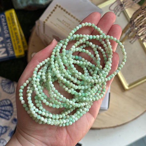 Ravenstone Crystals Faceted Chrysoprase Stretch Bracelet | 4mm
