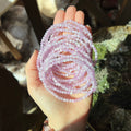 Ravenstone Crystals Faceted Kunzite Stretch Bracelet | 4mm