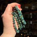 Ravenstone Crystals Faceted Moss Agate Stretch Bracelet