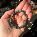 Ravenstone Crystals Faceted Moss Agate Stretch Bracelet