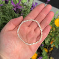 Ravenstone Crystals Faceted Mother of Pearl Stretch Bracelet | 4mm