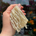 Ravenstone Crystals Faceted Mother of Pearl Stretch Bracelet | 4mm