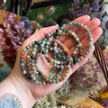 Ravenstone Crystals Faceted Ocean Jasper Stretch Bracelet