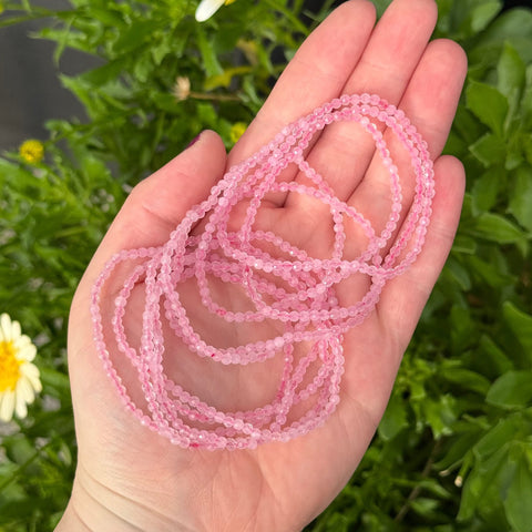 Ravenstone Crystals Faceted Rose Quartz Stretch Bracelet | 4mm