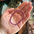 Ravenstone Crystals Faceted Ruby Stretch Bracelet | 4mm