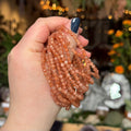 Ravenstone Crystals Faceted Sunstone Stretch Bracelet | 4mm