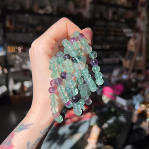 Ravenstone Crystals Fluorite Stretch Bracelet