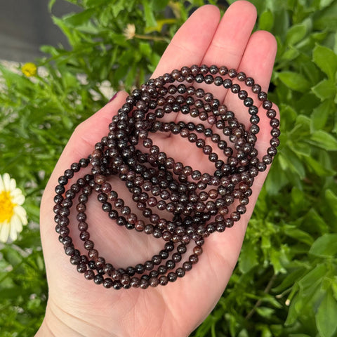 Ravenstone Crystals Garnet Stretch Bracelet | 4mm