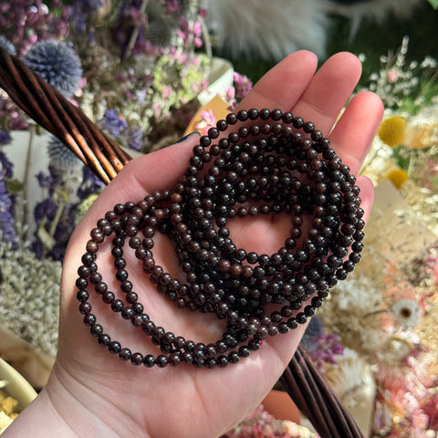 Ravenstone Crystals Garnet Stretch Bracelet | 4mm