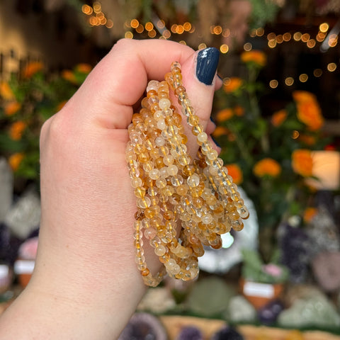 Ravenstone Crystals Golden Healer Quartz Stretch Bracelet | 4mm