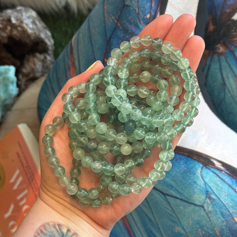 Ravenstone Crystals Green Fluorite Stretch Bracelet
