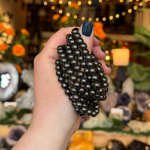 Ravenstone Crystals Hematite Stretch Bracelet