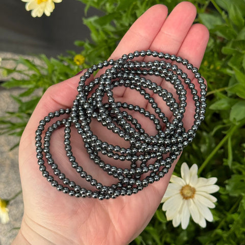 Ravenstone Crystals Hematite Stretch Bracelet | 4mm
