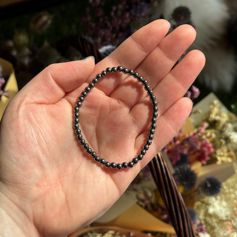 Ravenstone Crystals Hematite Stretch Bracelet | 4mm