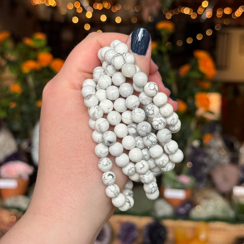 Ravenstone Crystals Howlite Stretch Bracelet