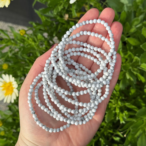 Ravenstone Crystals Howlite Stretch Bracelet | 4mm