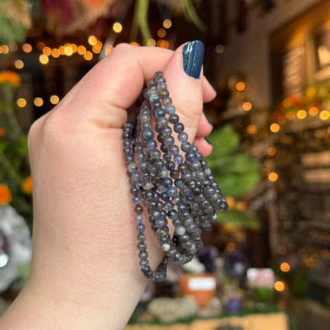 Ravenstone Crystals Iolite Stretch Bracelet | 4mm