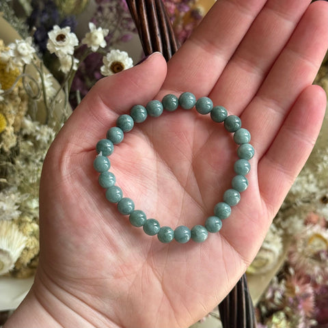 Ravenstone Crystals Jade Stretch Bracelet