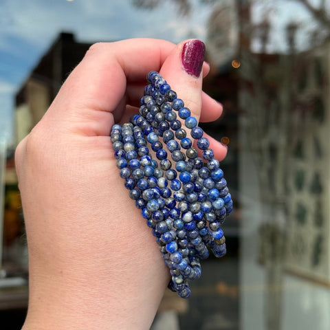 Ravenstone Crystals Lapis Lazuli Stretch Bracelet | 4mm