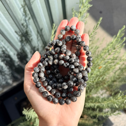 Ravenstone Crystals Larvikite Stretch Bracelet