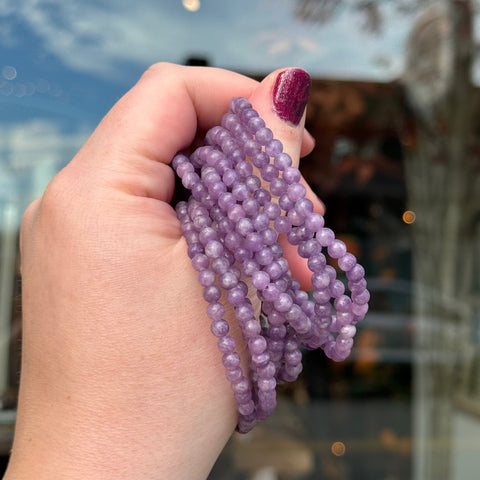 Ravenstone Crystals Lepidolite Stretch Bracelet | 4mm