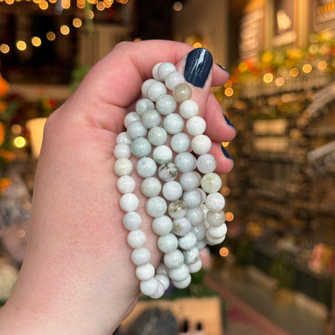 Ravenstone Crystals Light Jade Stretch Bracelet